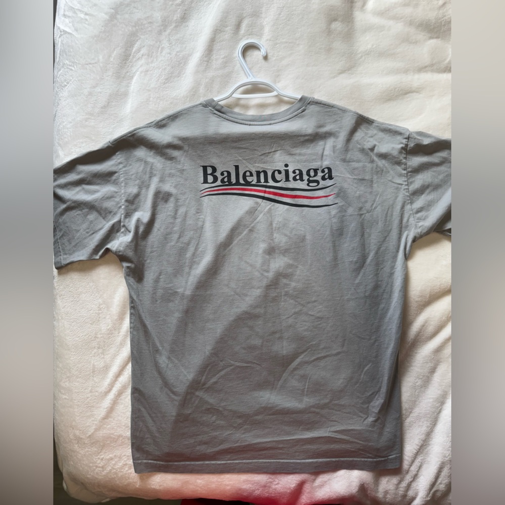 Authentic Balenciaga Gray Men's T-Shirt